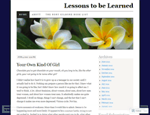 Tablet Screenshot of lessonstobelearned462.wordpress.com