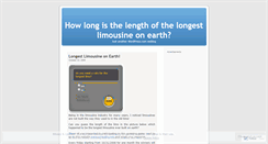 Desktop Screenshot of longestlimousine.wordpress.com