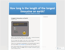 Tablet Screenshot of longestlimousine.wordpress.com