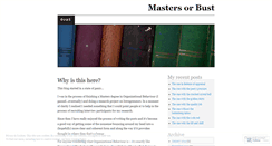 Desktop Screenshot of mastersorbust.wordpress.com
