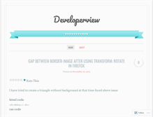 Tablet Screenshot of developerview.wordpress.com