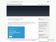 Tablet Screenshot of bethshusband.wordpress.com