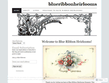 Tablet Screenshot of blueribbonheirlooms.wordpress.com