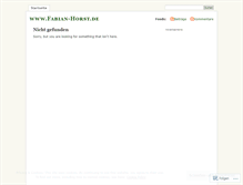 Tablet Screenshot of fabianhorst.wordpress.com