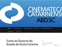 Tablet Screenshot of cinematecacatarinense.wordpress.com