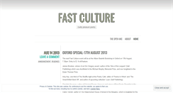 Desktop Screenshot of fastculturepoetry.wordpress.com
