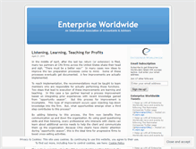 Tablet Screenshot of enterpriseworldwide.wordpress.com