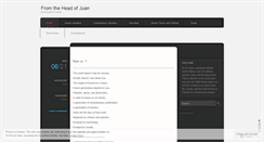 Desktop Screenshot of fromtheheadofjuan.wordpress.com