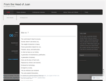 Tablet Screenshot of fromtheheadofjuan.wordpress.com