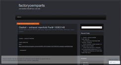 Desktop Screenshot of factoryoemparts.wordpress.com