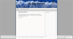 Desktop Screenshot of mygraymatters.wordpress.com
