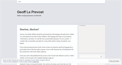 Desktop Screenshot of geoffleprevost.wordpress.com