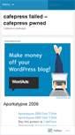 Mobile Screenshot of cafepressfail.wordpress.com