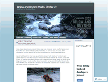 Tablet Screenshot of belowandbeyondmachupicchu09.wordpress.com