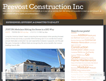 Tablet Screenshot of prevostconstruct.wordpress.com
