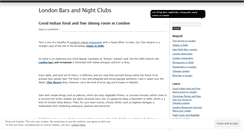 Desktop Screenshot of londonnightclubs.wordpress.com