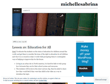 Tablet Screenshot of michellesabrina.wordpress.com