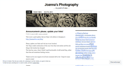 Desktop Screenshot of joannaphotography.wordpress.com