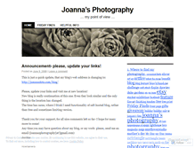 Tablet Screenshot of joannaphotography.wordpress.com