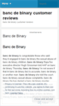 Mobile Screenshot of home.bancdebinarycustomerreviews.wordpress.com