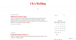 Desktop Screenshot of ckweblog.wordpress.com