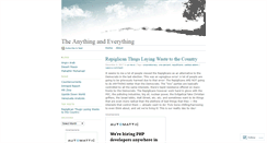 Desktop Screenshot of anythingandeverythingblog.wordpress.com