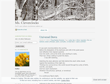 Tablet Screenshot of mscleverclocks.wordpress.com
