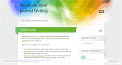 Desktop Screenshot of mountainriverjournal.wordpress.com