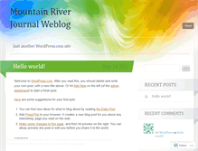 Tablet Screenshot of mountainriverjournal.wordpress.com