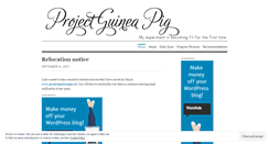 Desktop Screenshot of projectguineapig.wordpress.com