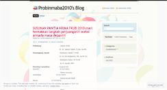 Desktop Screenshot of probinmaba2010.wordpress.com