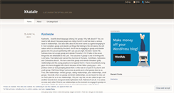 Desktop Screenshot of kkatale.wordpress.com
