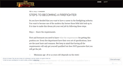 Desktop Screenshot of howdoyoubecomeafirefighter.wordpress.com