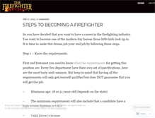 Tablet Screenshot of howdoyoubecomeafirefighter.wordpress.com