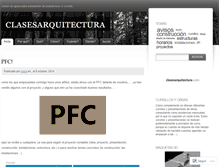 Tablet Screenshot of clasesarquitectura.wordpress.com