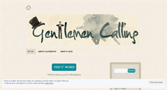 Desktop Screenshot of gentlemencalling.wordpress.com