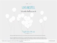 Tablet Screenshot of loveandspell.wordpress.com