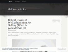 Tablet Screenshot of melbourneandson.wordpress.com