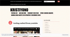 Desktop Screenshot of kristiyono.wordpress.com