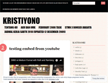 Tablet Screenshot of kristiyono.wordpress.com