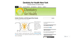 Desktop Screenshot of dentistryforhealth.wordpress.com