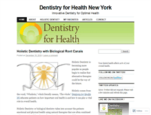 Tablet Screenshot of dentistryforhealth.wordpress.com