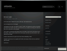 Tablet Screenshot of justsojustso.wordpress.com