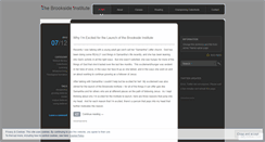 Desktop Screenshot of brooksideinstitute.wordpress.com