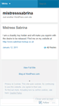 Mobile Screenshot of mistresssabrina.wordpress.com