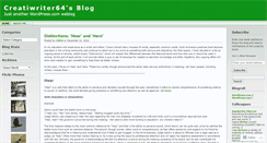 Desktop Screenshot of creatiwriter64.wordpress.com
