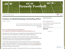 Tablet Screenshot of dynastyfootball.wordpress.com