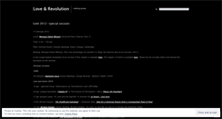 Desktop Screenshot of loveandrevolution.wordpress.com