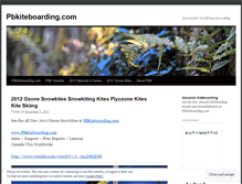 Tablet Screenshot of pbkiteboarding.wordpress.com