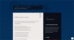 Desktop Screenshot of amillionprayersforkaren.wordpress.com
